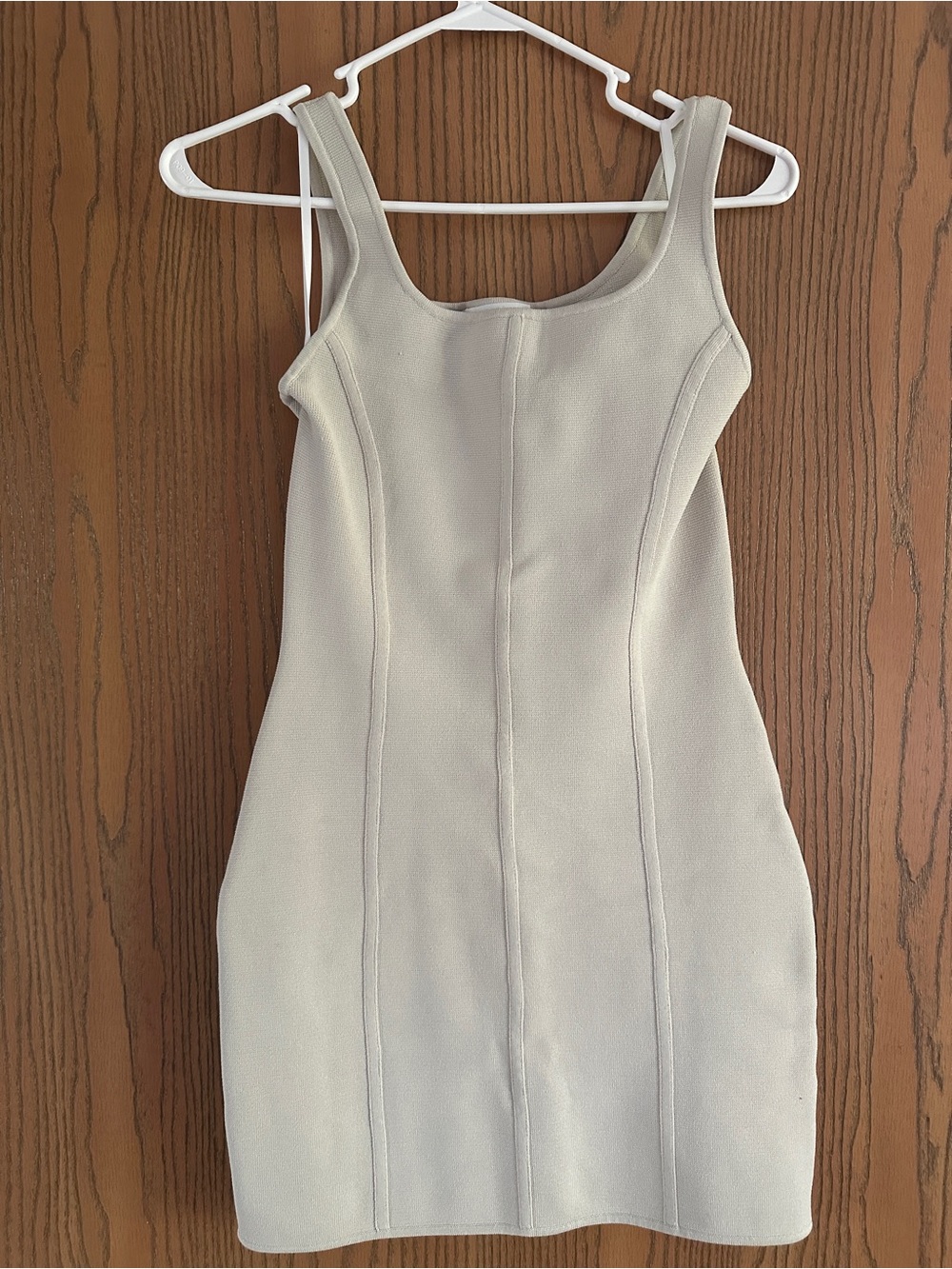 Babaton Cream Sleeveless Mini Dress